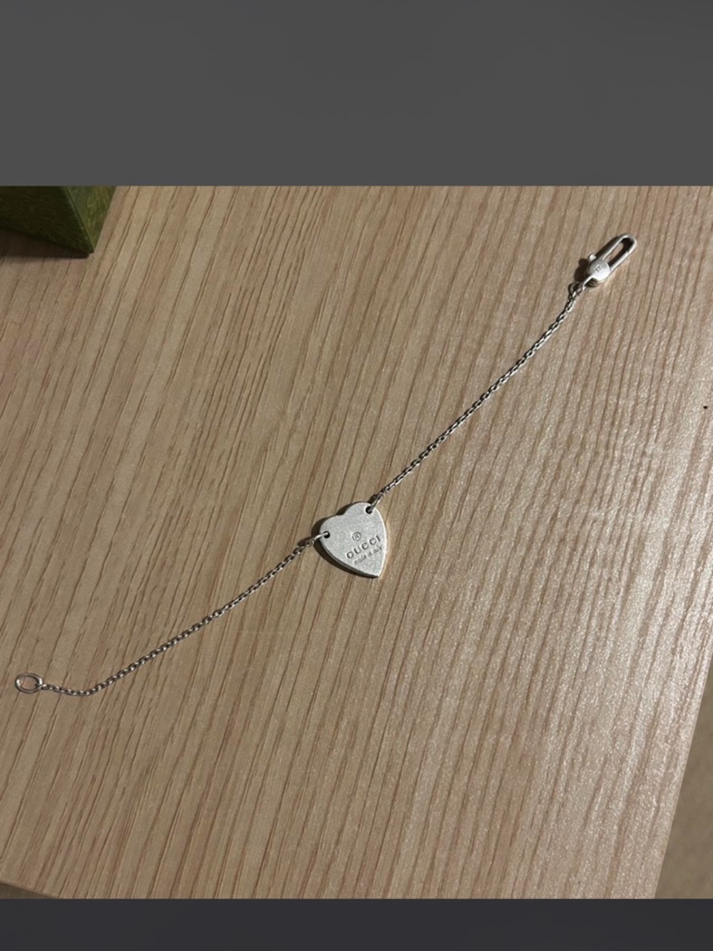 Gucci Silver Heart Tag Bracelet in Shiny Silver - Picture 2 of 8